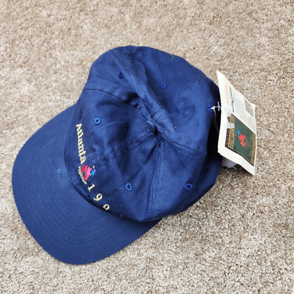 Vintage Hanes 1996 Atlanta Olympic Games Hat Navy Blue Strapback NWT